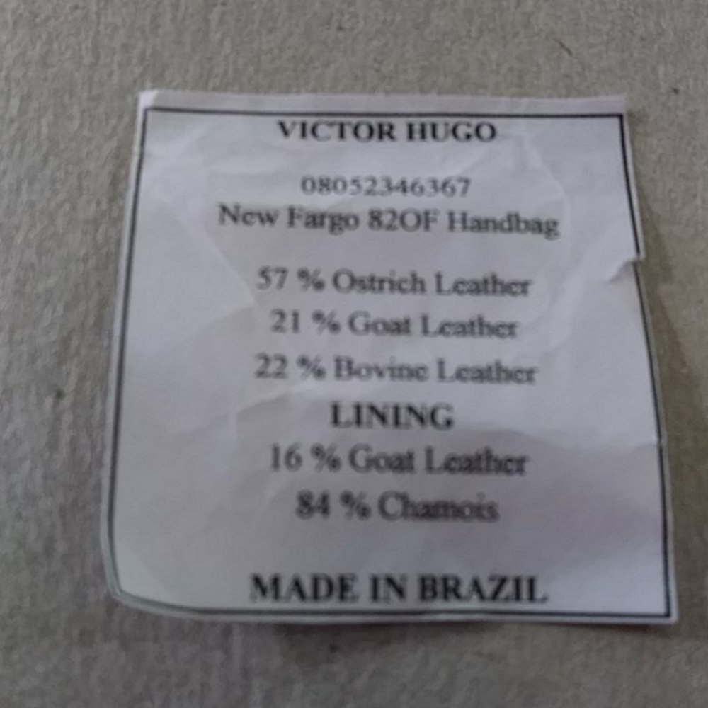 Victor Hugo satchel ostrich tote bag - Picture 8 of 8
